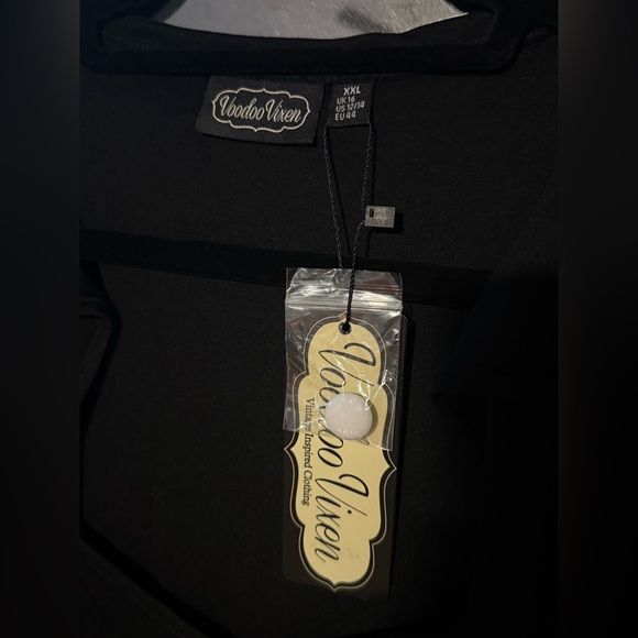 NWT XXL Voodoo Vixen Black Dress with White Accents - Picture 5 of 6